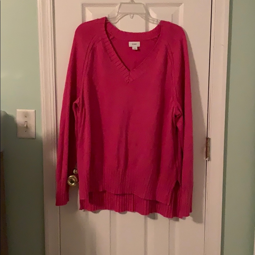 Vneck pink sweater